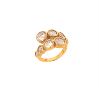 18K Round Bezel Ring