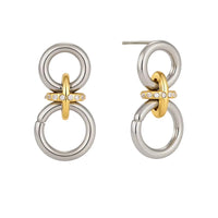 Two Tone Infinity Earrings