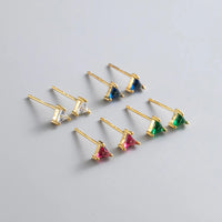 18K Vermeil Minimalist Triangle Stud