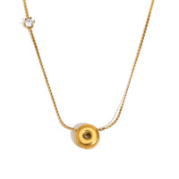 18K Bubble Dainty Initial Necklace