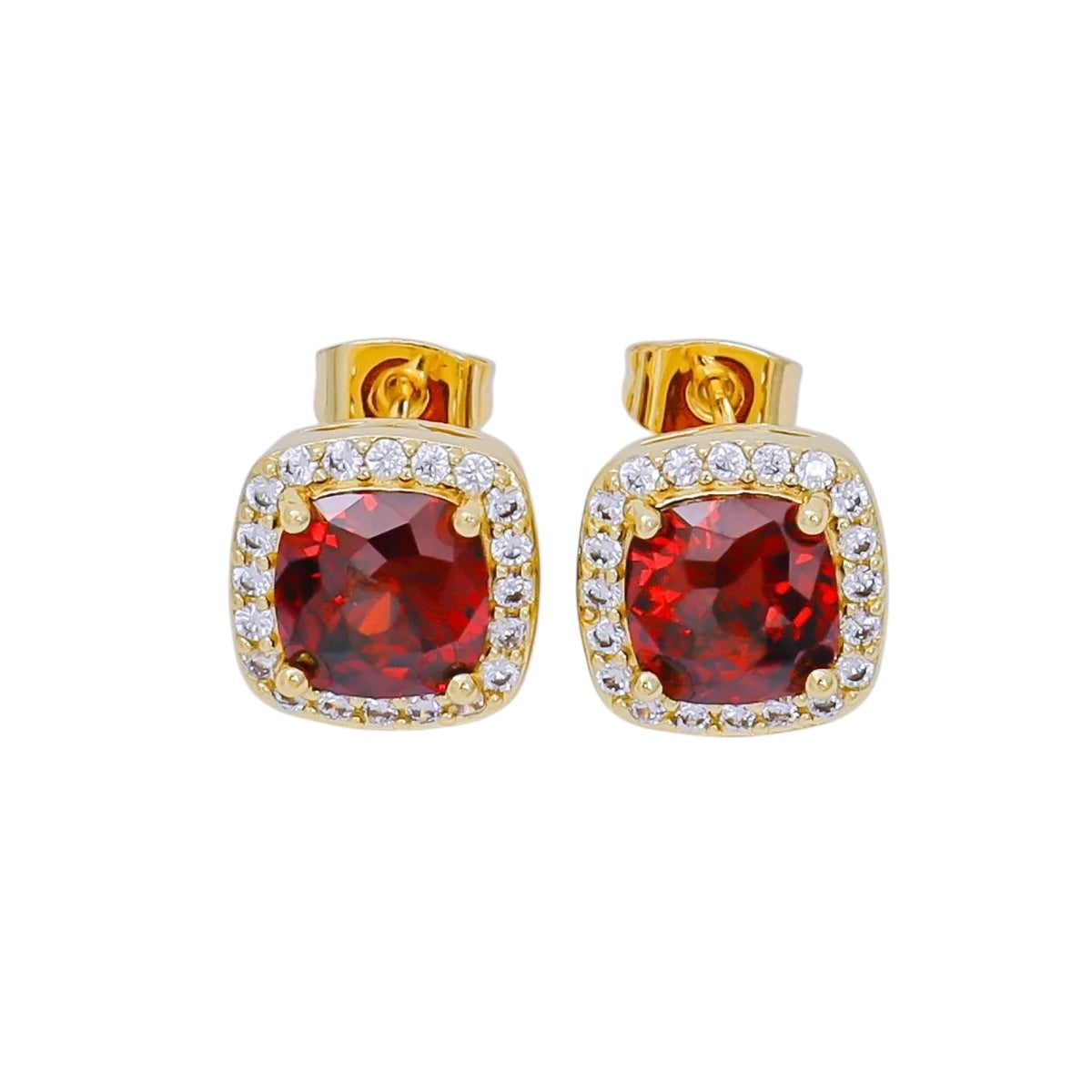 18K Garnet Luxe Studs