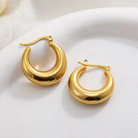 18K Hollow Chunky Hoops