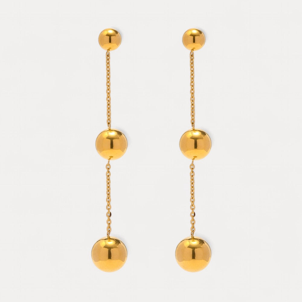 Ball Bead Tassel Drops in 18K Gold-Plating