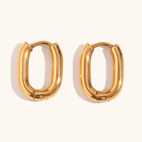 18K Classic Oval Huggie Earrings