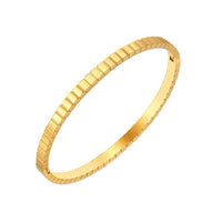 18K Stripe Thin Bangle