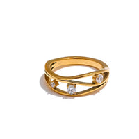 18K Nova CZ Layered Ring