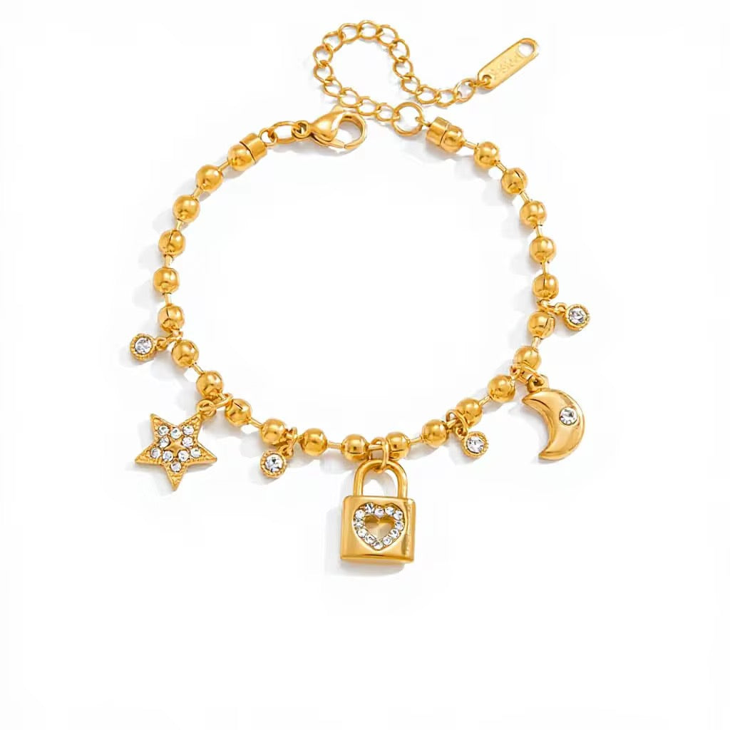 18K Chunky Charmed Bracelet