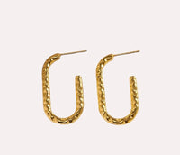 Lava U-shaped Hoops in 18K Gold-Plating