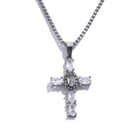 Cross Baguette Necklace
