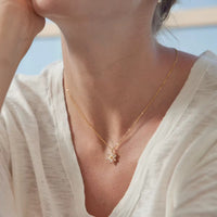 18K Sampaguita Flower Zircon Dainty Necklace