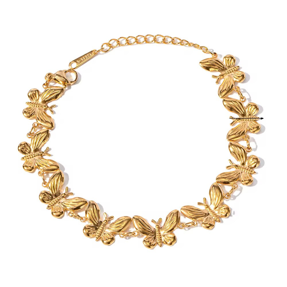 18K Butterfly Links Bracelet
