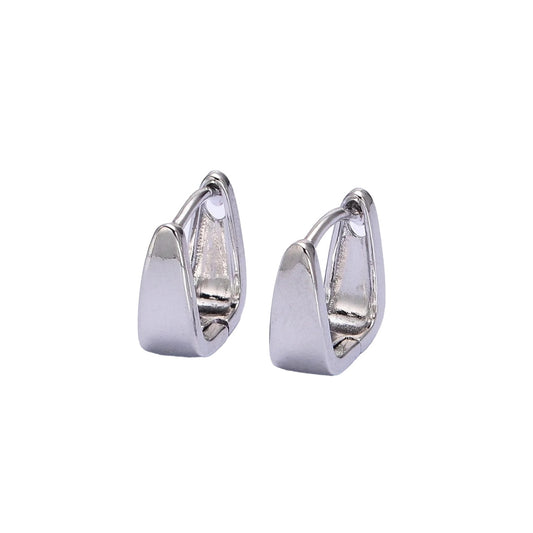 Geometric Square Triangle 10mm Cartilage Huggie Earrings