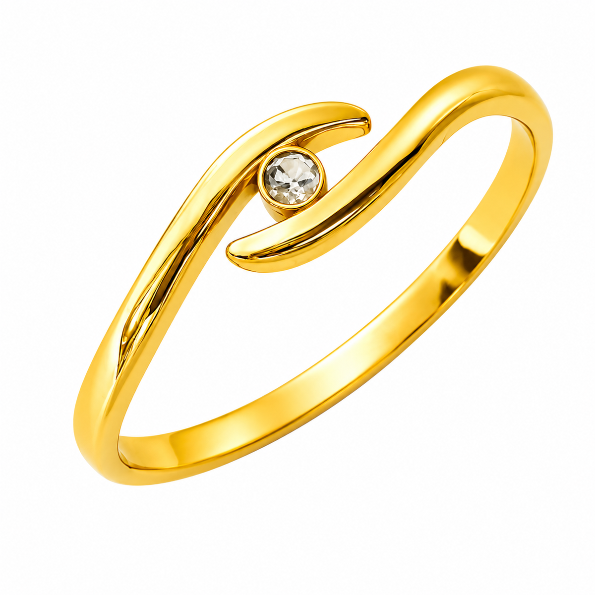 18K Evil Eye Bangle