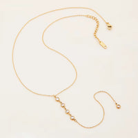 18K Y Round Bezel Necklace