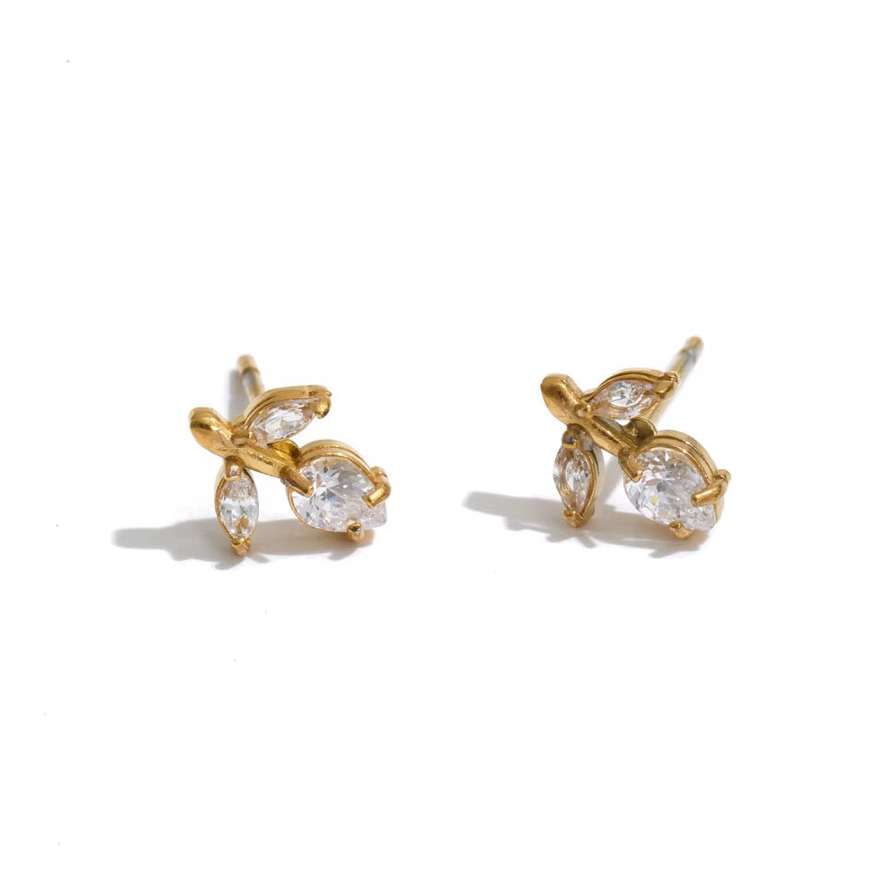 18K Claire Rose Studs