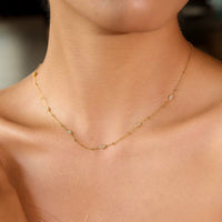 18K Dainty Marquise CZ Necklace