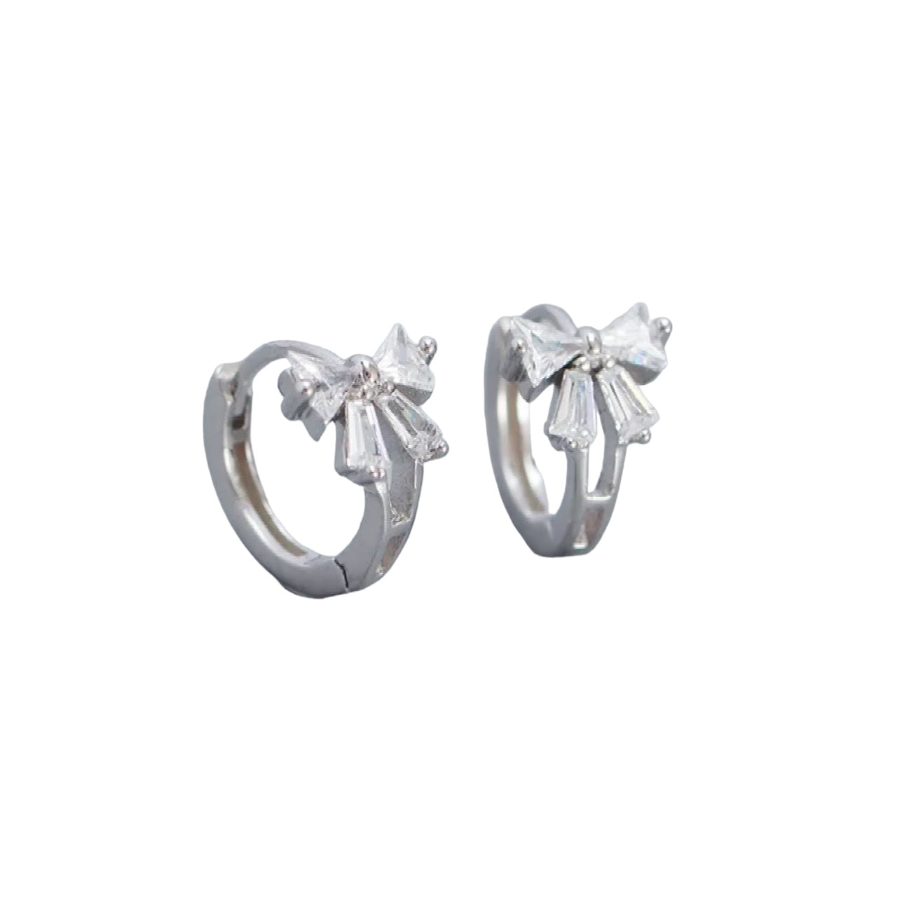 Silver For Women Earrings Zirconia Hoop Earring Ear With Earrings Long Clip Earrings  Earrings Valentines Earrings Long Party Earrings Brushed Hoop Earrings  Passport Earrings - Walmart.com