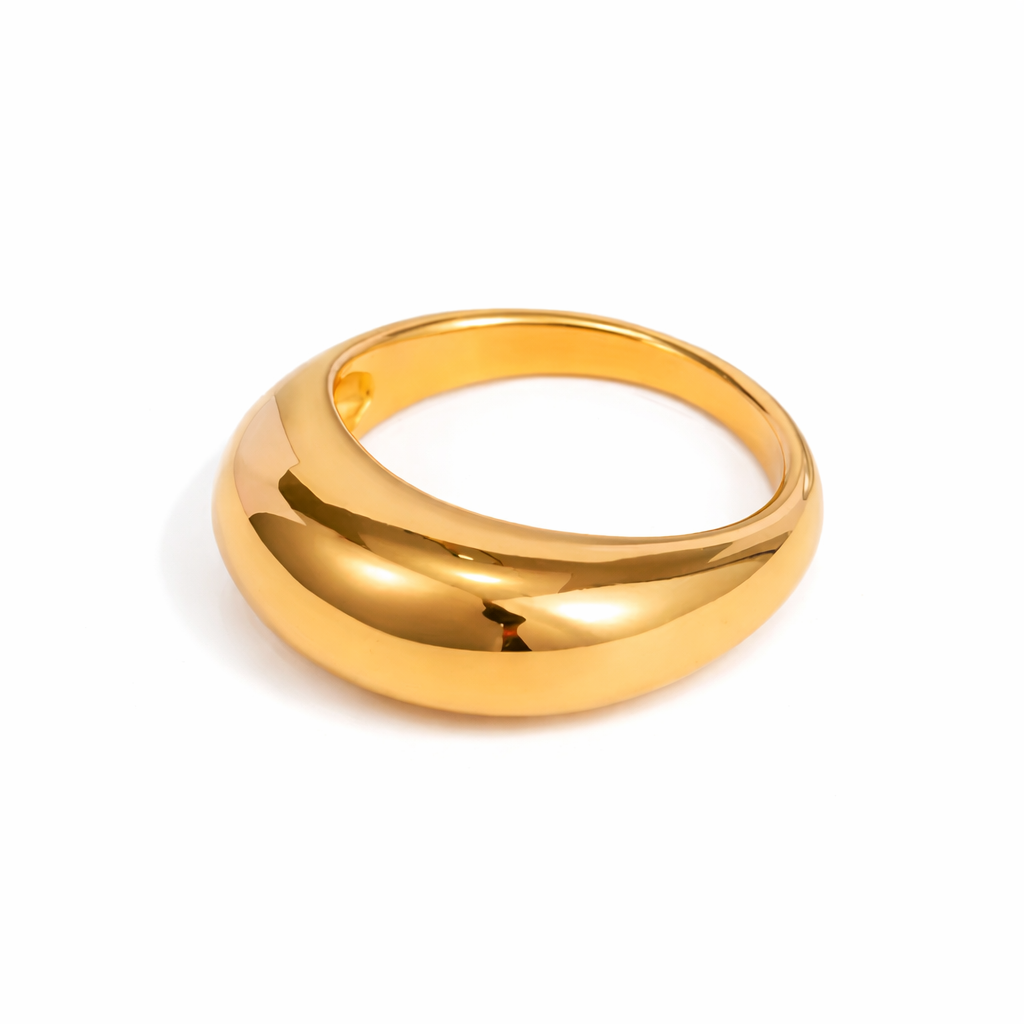 18K Smooth Mini Dome Ring