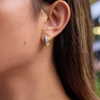 Two Tone Abstract Embossed Mini CHoop