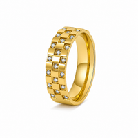 18K CZ Squares Ring