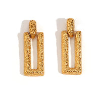 Textured Rectangle Drops in 18K Gold-Plating or Silver