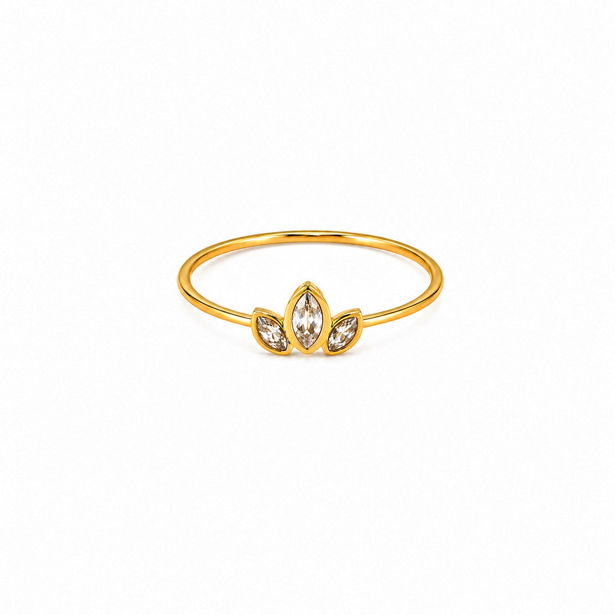18K Dainty Marquise Ring
