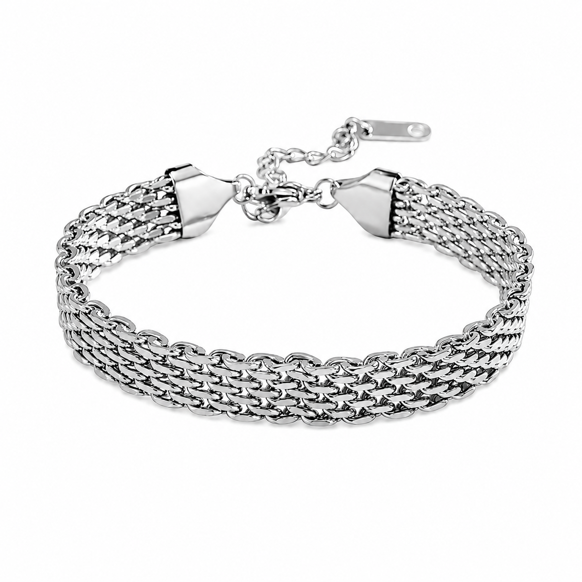 Silver Mesh Chain Bracelet