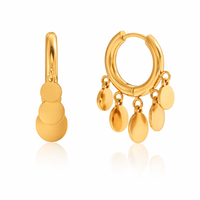 18K Charm Huggies