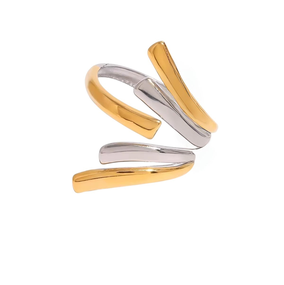 Two Tone Arc Ring