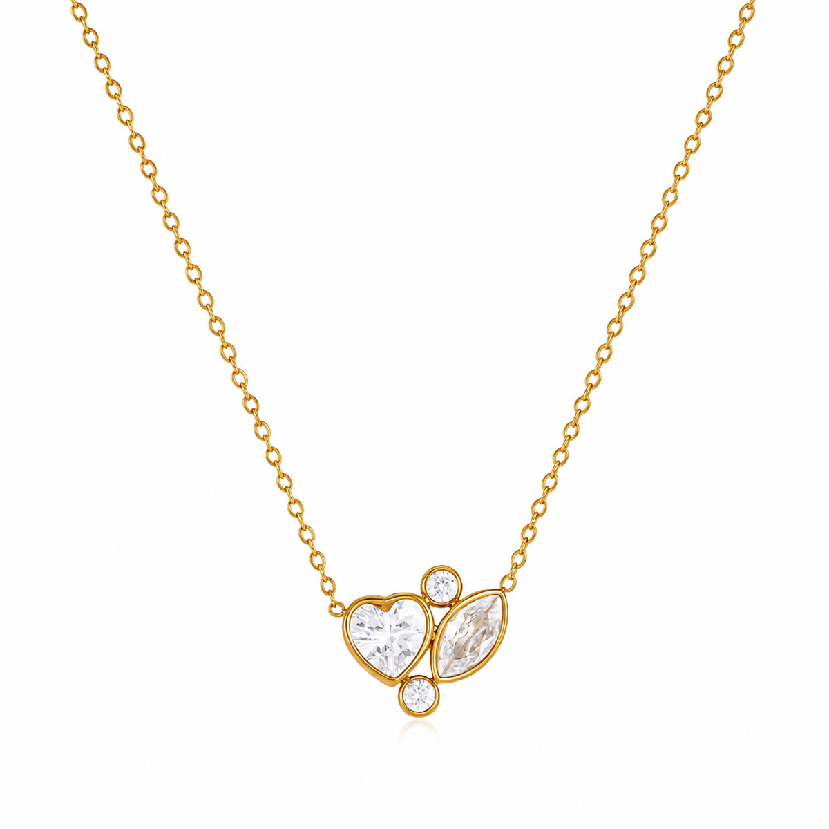 18K Dainty Bezels Necklace
