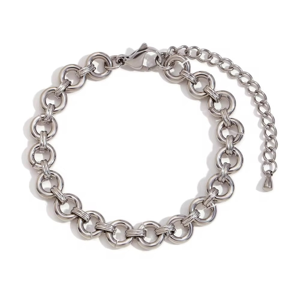 Silver Round Chain Bracelet