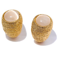 18K Vintage Snail Statement Earrings