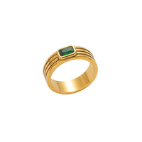 18K Baguette Stripe Ring