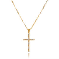 18K Dainty Cross Chain Necklace