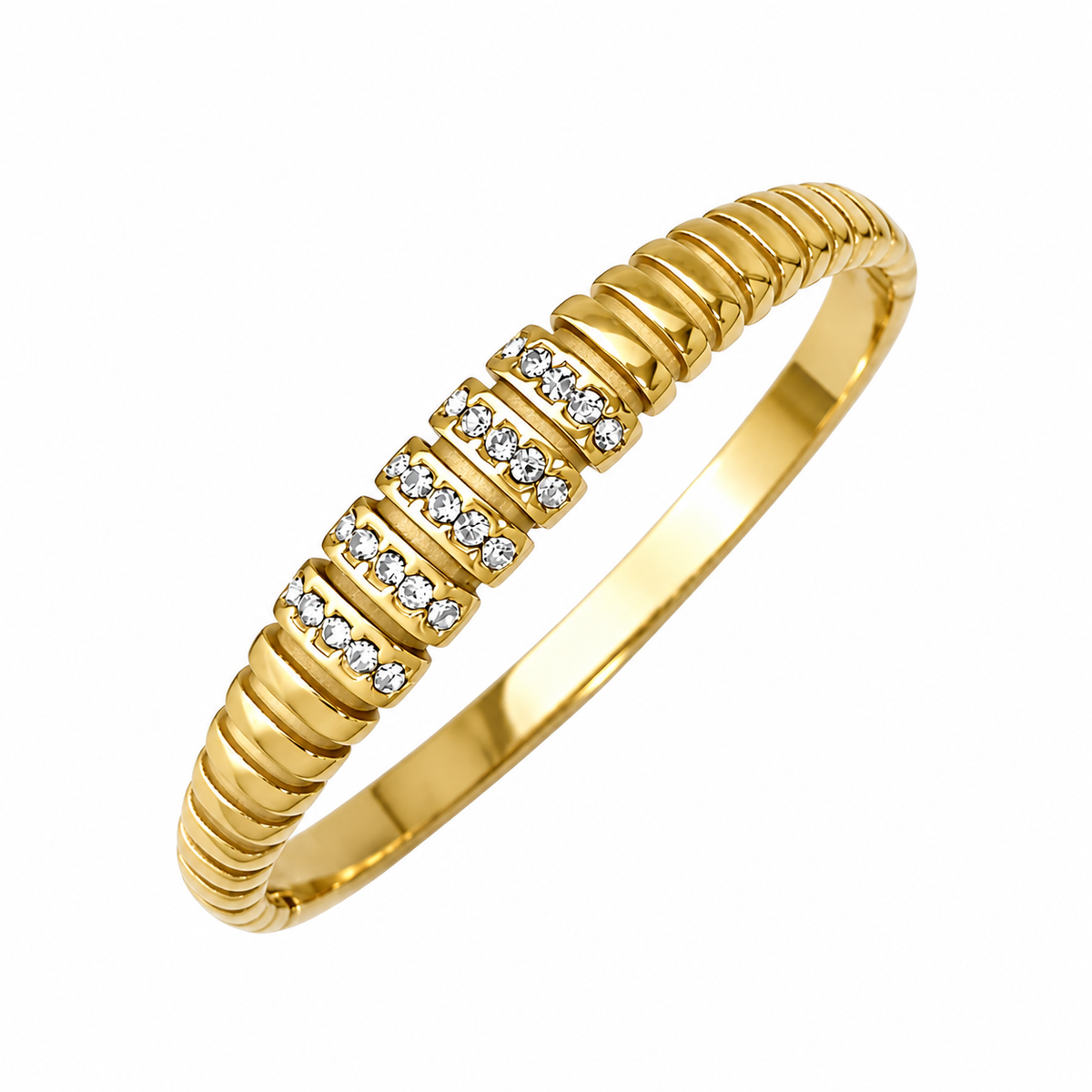 18K Roca Studded Bangle