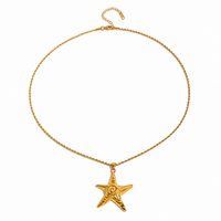 18K Star Fish Rope Chain Necklace