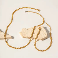 18K Hearts Link Necklace
