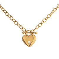 18K Heart Lock Chain Necklace