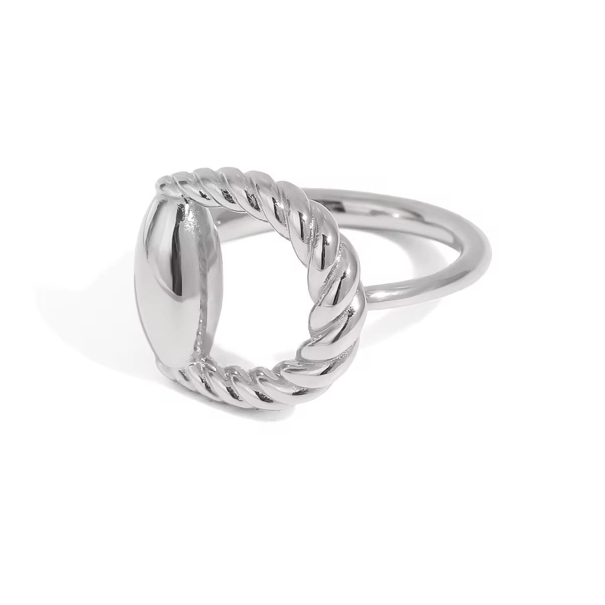 Silver Buckle Adjustable Ring