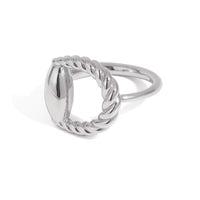 Silver Buckle Adjustable Ring