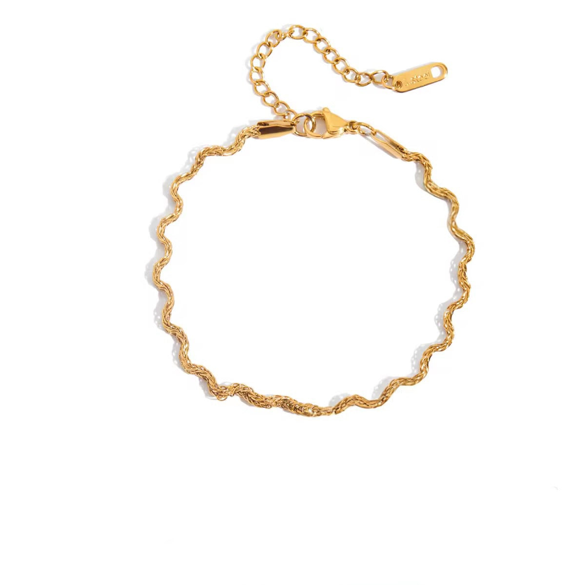 18K Wavy Bracelet