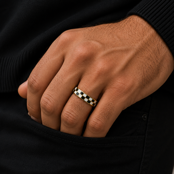 18K Checkered Black and White