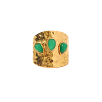 18K Green Jade Ring