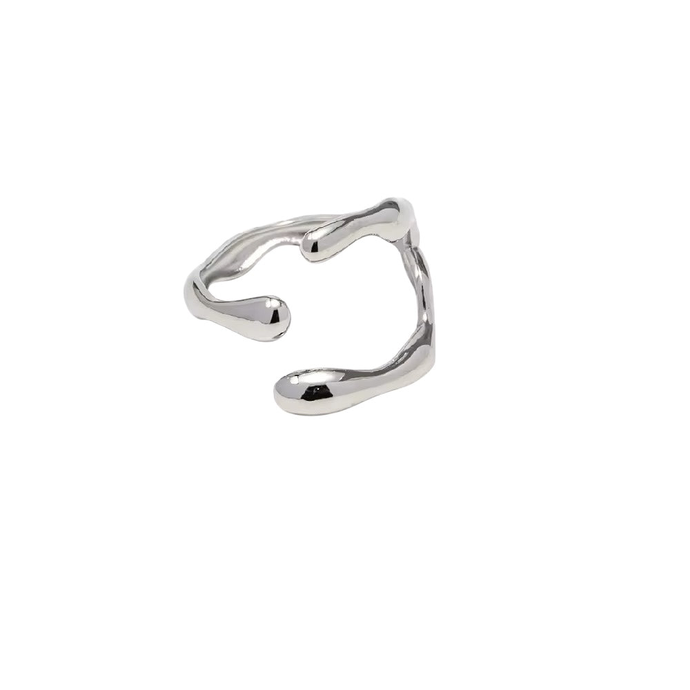 Silver Geo Open Ring