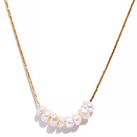 18K Dainty Pearl Necklaxe