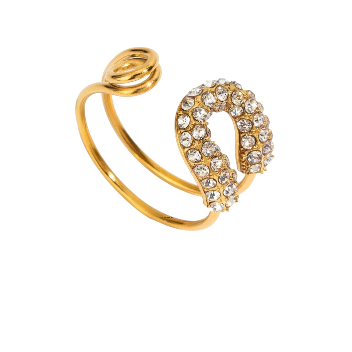 18K Aurora Pave Adjustable Ring
