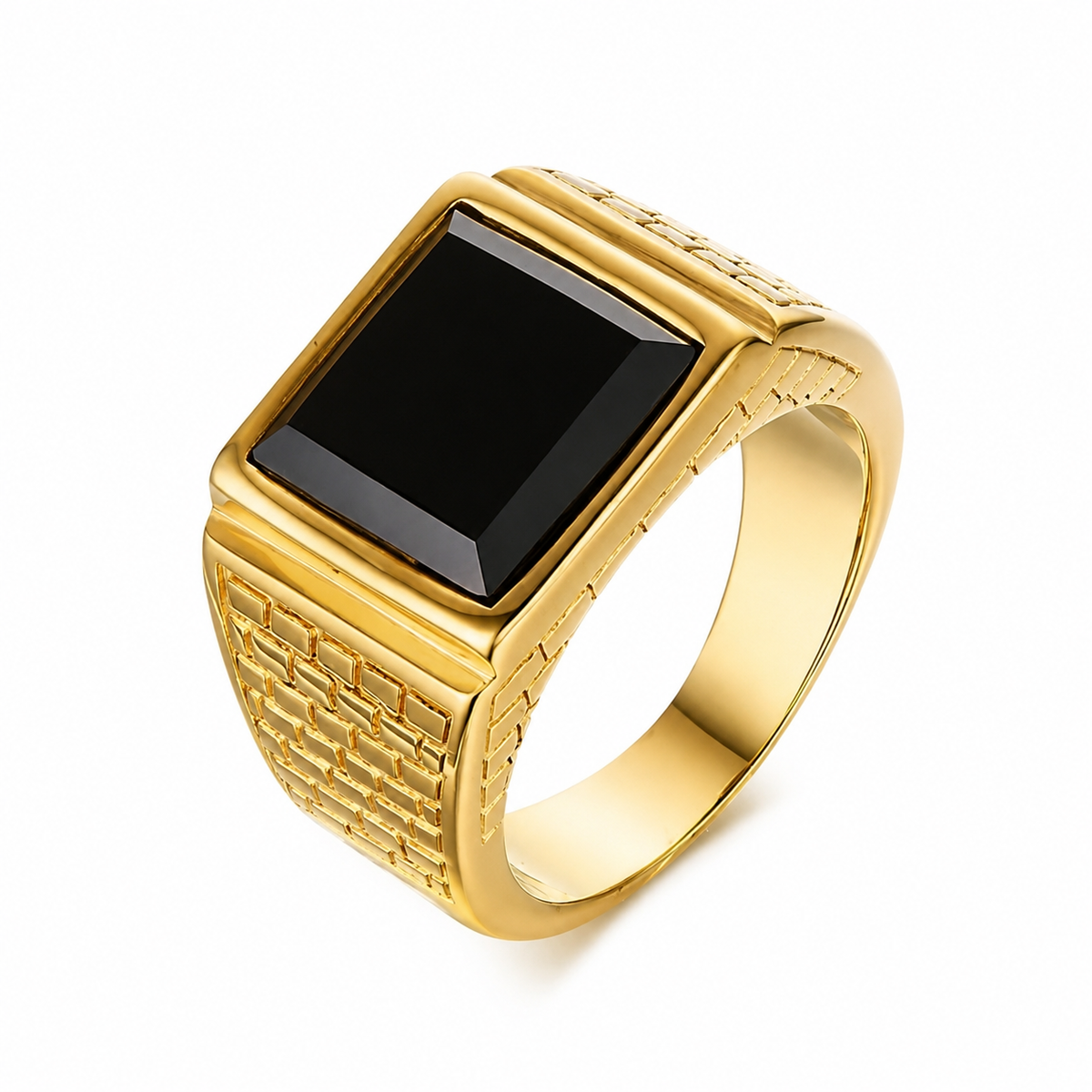 18K Black Square Ring