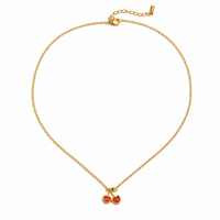 18K Dainty Cherry Necklace