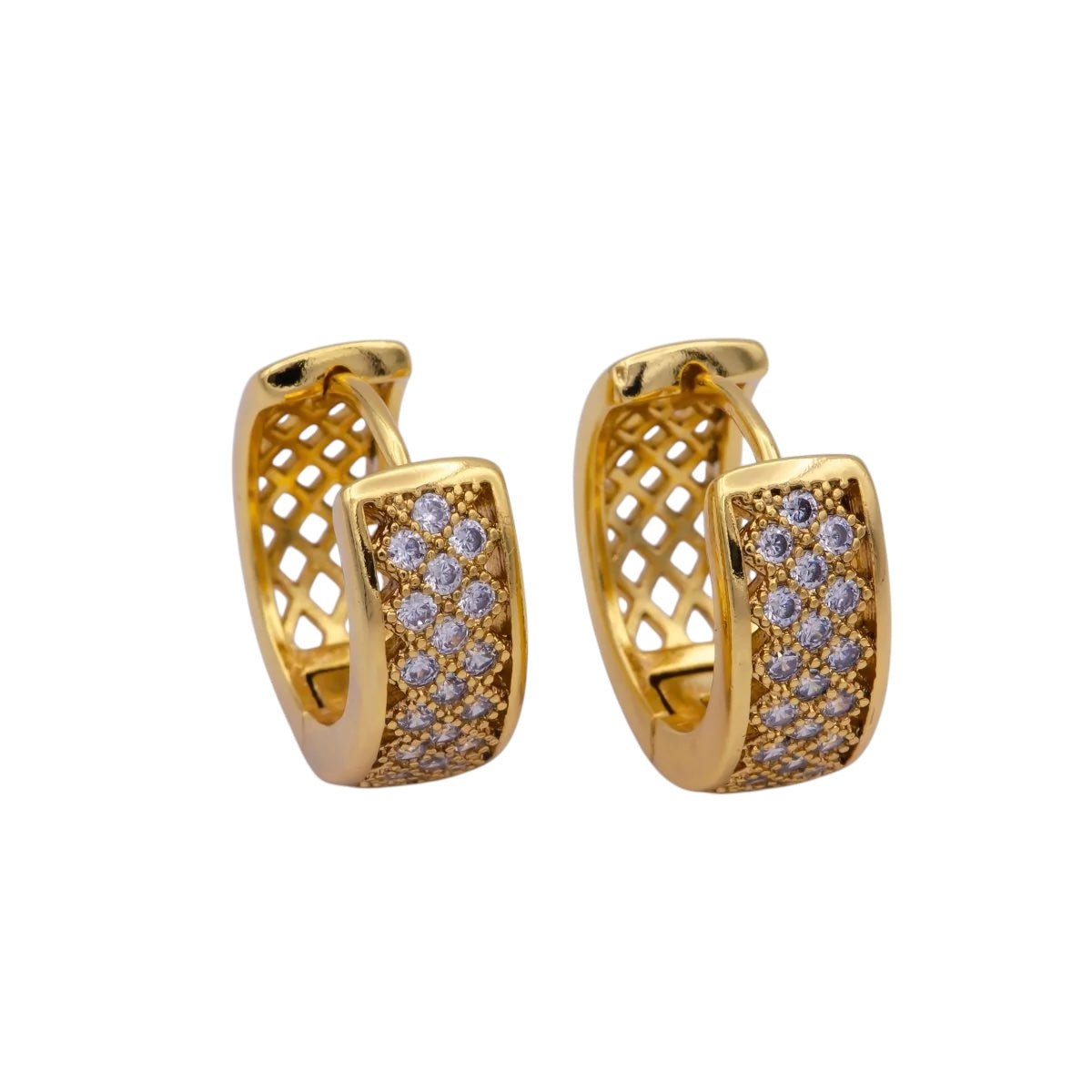 24K Gold Filled CZ Mini Hoops