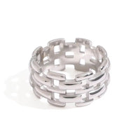 Silver Woven Band Ring